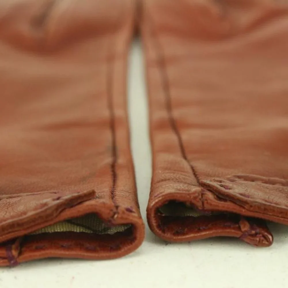 Hermès Size 6 Burgundy Leather Kelly Hommage Glove